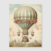  Bloemen Blauwe Streep Hete Luchtballon (Voorkant)