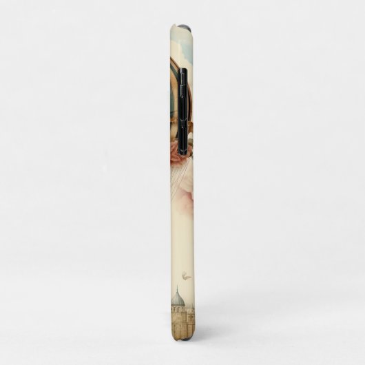 Bloemen Blauwe Streep Hete Luchtballon Case-Mate iPhone Case (Achterkant/links)