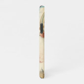 Bloemen Blauwe Streep Hete Luchtballon iPhone Hoesje (Rechterkant)