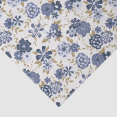 Bloemen Blauwe Wijnstok Botanische Gift Tissuepapier (Detail)