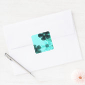  bloemen Blauwgroen stickers (Envelop)