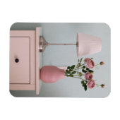 Bloemen | Bleke roze rozen op de nachtstand Magneet (Horizontaal)