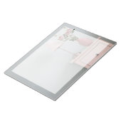 Bloemen | Bleke roze rozen op de nachtstand Notitieblok (Schuin)