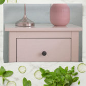 Bloemen | Bleke roze rozen op de nachtstand Theedoek (Gevouwen)