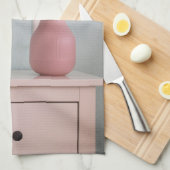 Bloemen | Bleke roze rozen op de nachtstand Theedoek (Quarter Fold)