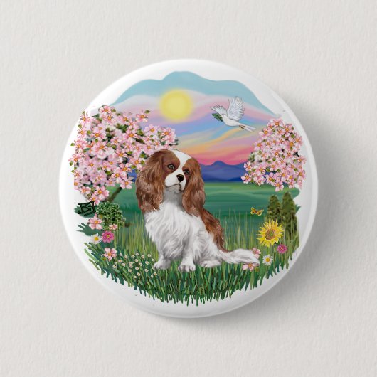 Bloemen - Blenheim Cavalier Ronde Button 5,7 Cm (Voorkant)