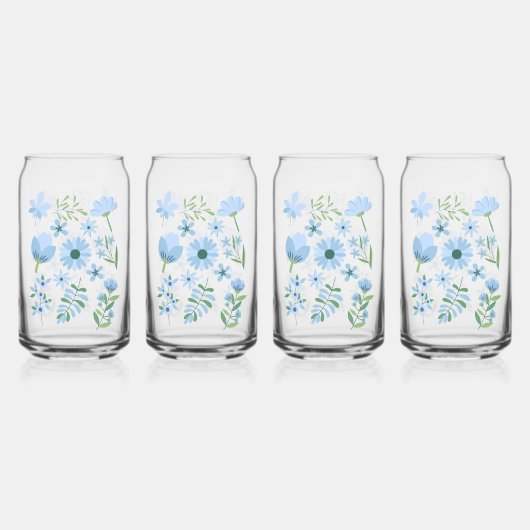 Bloemen Blikvorm Glas (Voorkant)