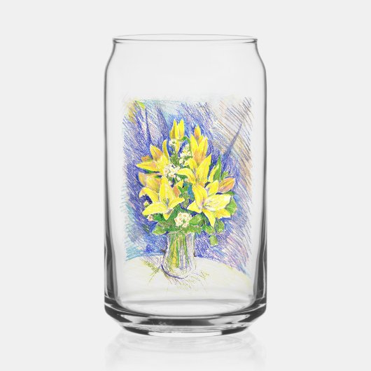 Bloemen Blikvorm Glas (Voorkant)