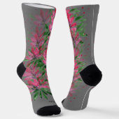 Bloemen Bloeien Boho Koppel Waterverf Monogram Sokken (Gebogen)