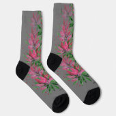 Bloemen Bloeien Boho Koppel Waterverf Monogram Sokken (Rechts)