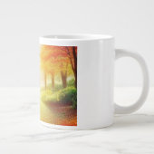 Bloemen bloeien in de lente grote koffiekop (Rechts)