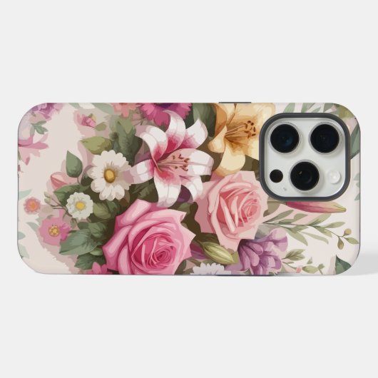 Bloemen bloeien iPhone hoesje (Achterkant horizontaal)