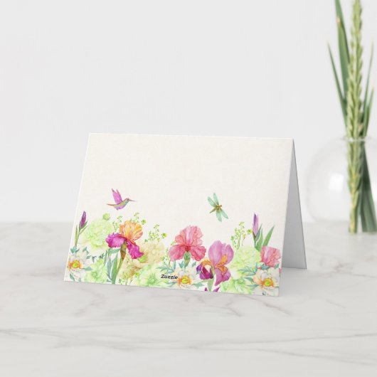 Bloemen bloeien  kaart (Achterkant)