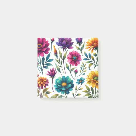 Bloemen bloeien lente en zomer post-it® notes (Voorkant)