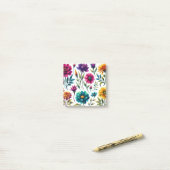 Bloemen bloeien lente en zomer post-it® notes (Op bureau)