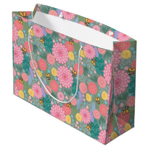 Bloemen bloeien met bijen groot cadeauzakje