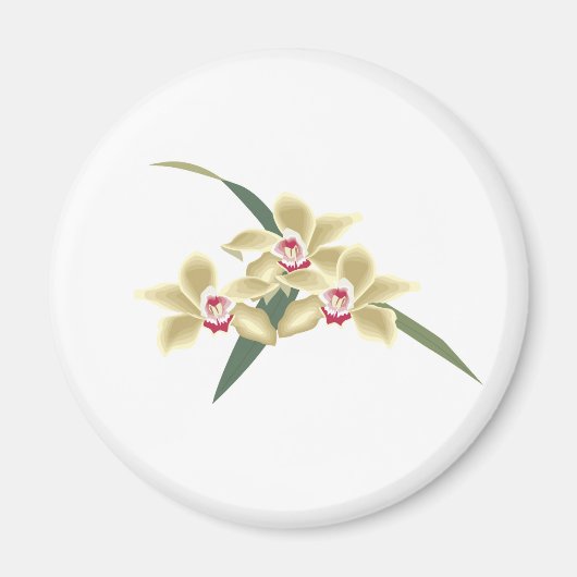 Bloemen bloeien met bladeren magneet (Voorkant)