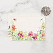 Bloemen bloeien notitiekaartje (Voorkant / Achterkant in situ)