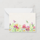 Bloemen bloeien notitiekaartje (Achterkant)