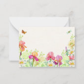 Bloemen bloeien notitiekaartje (Voorkant)