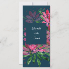 Bloemen bloeien Origineel Kunstwerk Waterverf Kaar Kaart