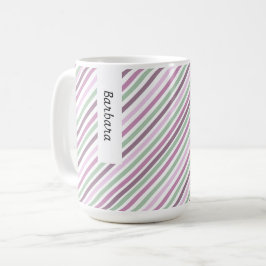 Bloemen Bloeien Paarse Waterverf Chic Strepen Koffiemok