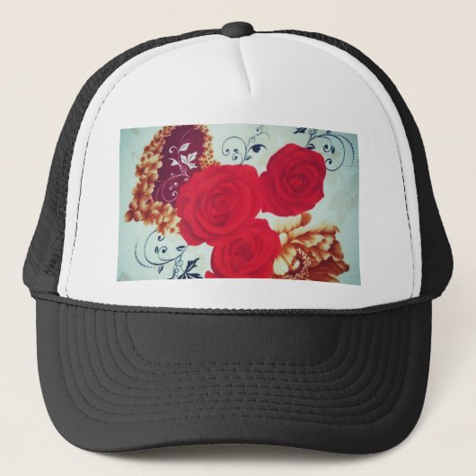 Bloemen bloeien trucker pet (Voorkant)