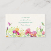Bloemen bloeien visitekaartje (Achterkant)