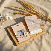 Bloemen Bloeiende Tand Logo Monogram Foto Badge