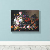 Bloemen bloem  kunstbloemen canvas afdruk (Insitu (Houten vloer))