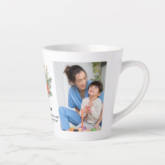 Bloemen Bloem Moederdag Granma Cadeaucombo Latte Mok (Rechts)