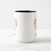 Bloemen Bloem Pastel Tea Happy Moederdag Gift Tweekleurige Koffiemok (Center)