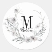  bloemen bloem ronde sticker (Voorkant)