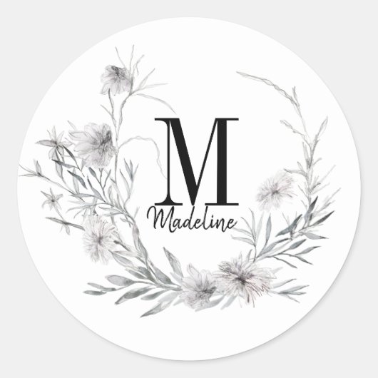  bloemen bloem ronde sticker (Voorkant)
