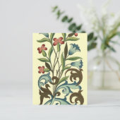 Bloemen Bloemen Bloemen Behang Art Nouveau Briefkaart (Staand voorkant)