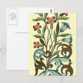 Bloemen Bloemen Bloemen Behang Art Nouveau Briefkaart (Voorkant / Achterkant)