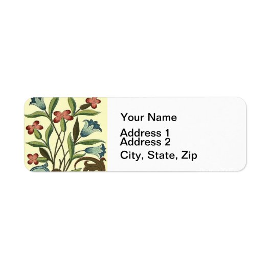 Bloemen Bloemen Bloemen Behang Art Nouveau  Etiket (Voorkant)