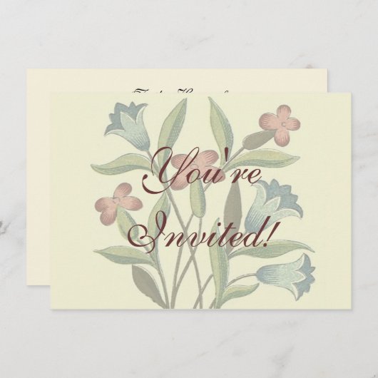 Bloemen Bloemen Bloemen Behang Art Nouveau Kaart (Voorkant / Achterkant)