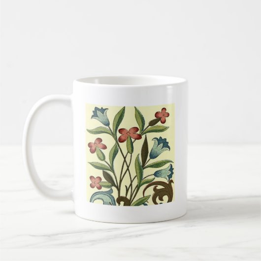 Bloemen Bloemen Bloemen Behang Art Nouveau Koffiemok (Links)