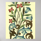 Bloemen Bloemen Bloemen Behang Art Nouveau  Poster (Voorkant)
