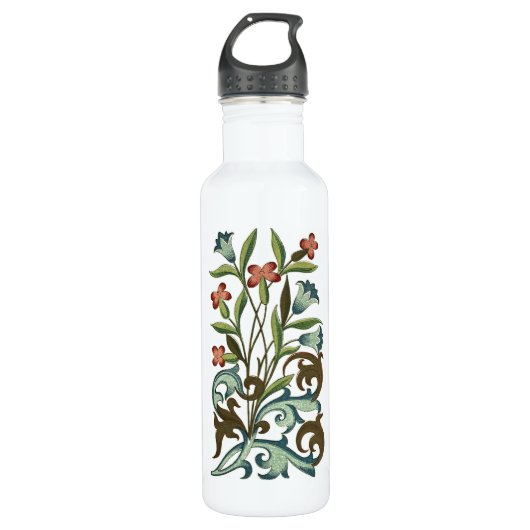 Bloemen Bloemen Bloemen Behang Art Nouveau  Waterfles (Voorkant)