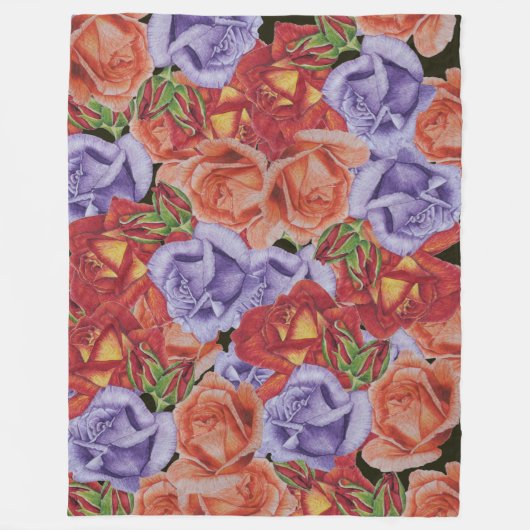 bloemen bloemen bloemen bloemen bloemen bloemen bl fleece deken (Voorkant)