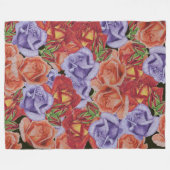 bloemen bloemen bloemen bloemen bloemen bloemen bl fleece deken (Voorkant (Horizontaal))
