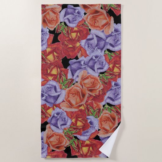 bloemen bloemen bloemen bloemen bloemen strandlaken (Voorkant)