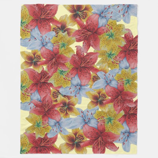 bloemen bloemen bloemen bloemen fleece deken (Voorkant)