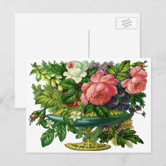 bloemen, bloemen, bloemen briefkaart (Voorkant / Achterkant)