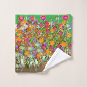 Bloemen Bloemen Bloemen Groen  Bad Handdoek (Wasdoekje)
