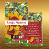 Bloemen Bloemen Bloemen Initialen Zonnebloemen Visitekaartje