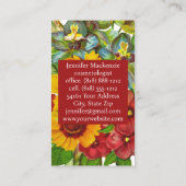  Bloemen Bloemen Bloemen Initialen Zonnebloemen Visitekaartje (Achterkant)