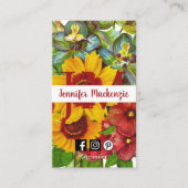  Bloemen Bloemen Bloemen Initialen Zonnebloemen Visitekaartje (Voorkant)